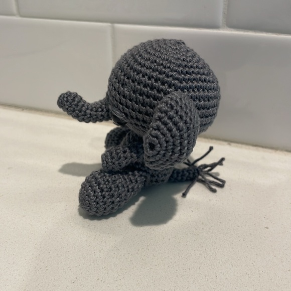 Handcrafted Elephant Figure Toy Crochet Amigurumi Doll Decor - Picture 5 of 11
